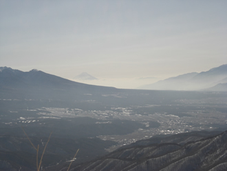 車山山頂から見える富士山